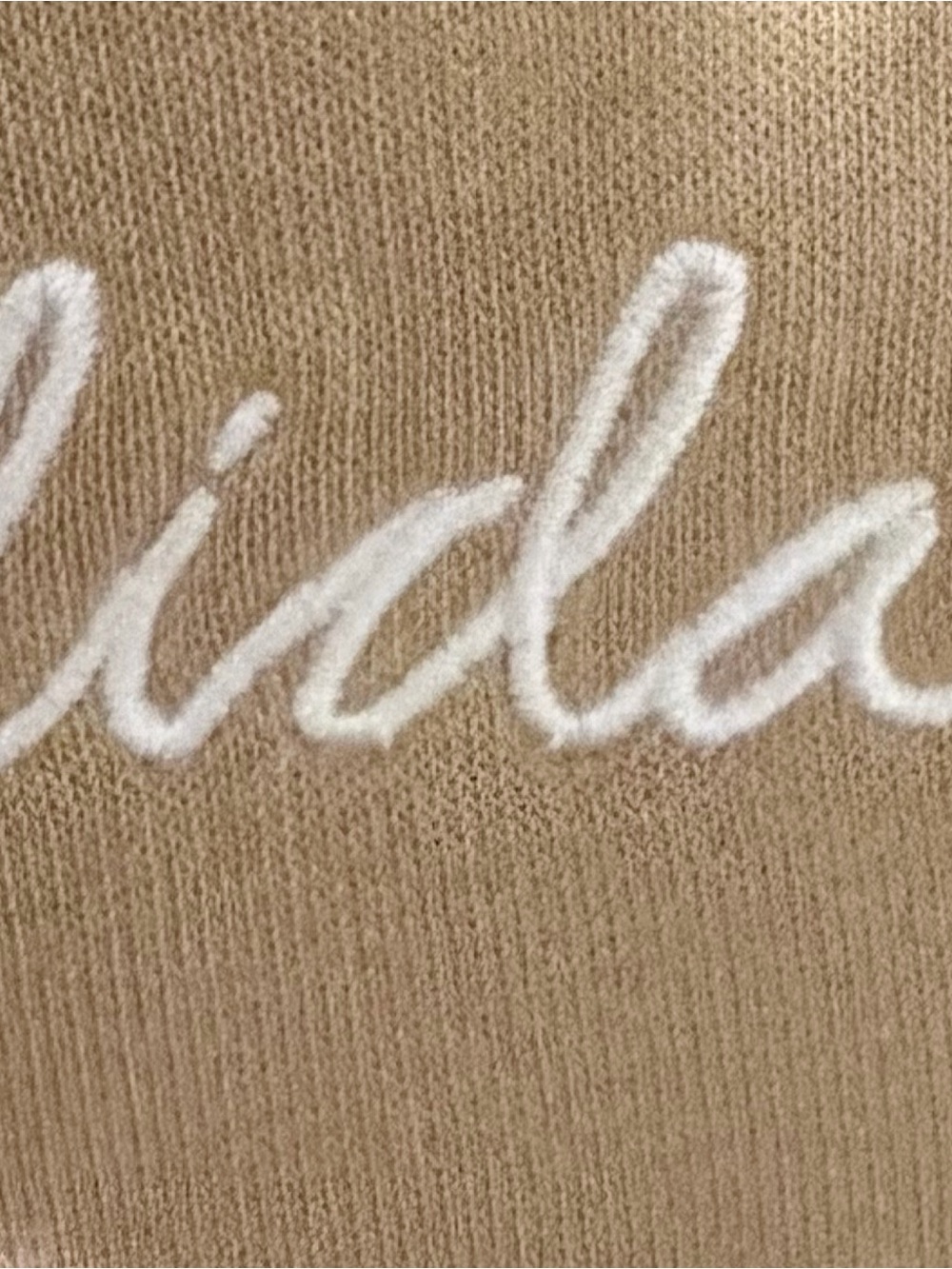 adidas Tan Script Logo Pullover Hoodie - Picture 4 of 4